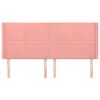 vidaXL T&ecirc;te de lit avec oreilles Rose 203x16x118/128 cm Velours