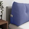 vidaXL Coussin de Dos Bleu denim 100 x 24 x 50 cm tissu