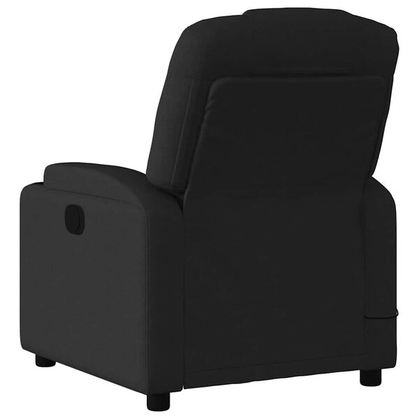vidaXL Fauteuil inclinable de massage en tissu noir