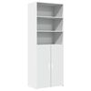vidaXL Buffet haut blanc 70x42,5x185 cm bois d'ing&eacute;nierie