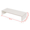 vidaXL Support de moniteur Bois d’ingénierie 60x23,5x12 cm Blanc