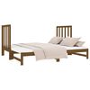 vidaXL Lit coulissant sans matelas marron miel 2x(90x190) cm