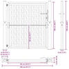 vidaXL Portail de jardin 100x100 cm en acier patin&eacute; avec croix