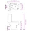 vidaXL Toilette avec r&eacute;servoir Noir