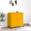 vidaXL Buffet jaune moutarde 68x39x72 cm acier