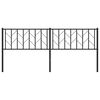 vidaXL Tête de lit métal noir 193 cm
