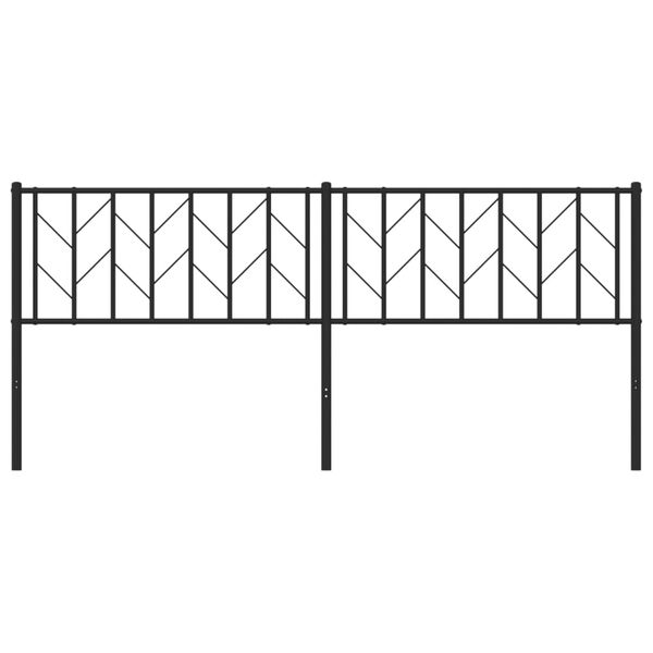 vidaXL Tête de lit métal noir 193 cm