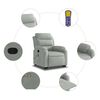 vidaXL Fauteuil de massage inclinable Gris clair Velours