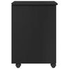 vidaXL Cabinet roulant Noir 34 x 39 x 56 cm Bois de Pin Massif