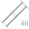 vidaXL Grille r&eacute;glable de s&eacute;curit&eacute; de fen&ecirc;tres et 3 barres 500-650 mm