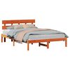 vidaXL Cadre de lit Marron 140 x 200 cm Bois de pin massif