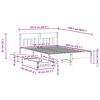 vidaXL Cadre de lit sans matelas blanc 140x200 cm bois de pin massif