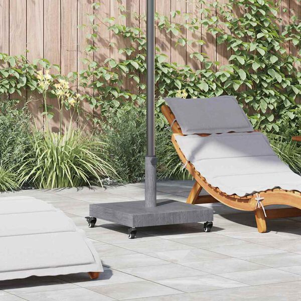 vidaXL Pied de parasol Aspect Bois Gris Foncé 45 x 45 x 31,5 cm