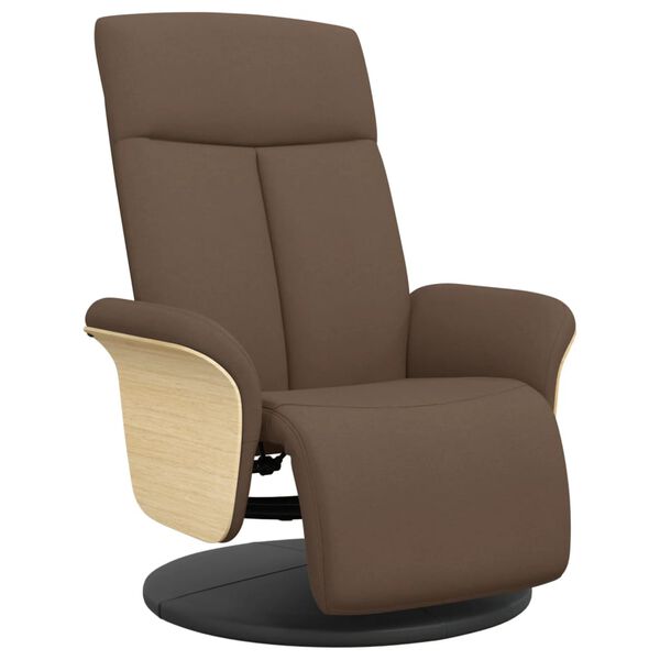 vidaXL Fauteuil inclinable avec repose-pieds marron tissu