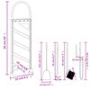 vidaXL Set d’outils de cheminée 5 pcs 23x15x66 cm acier