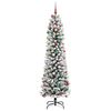 vidaXL Sapin de No&euml;l artificiel Blanc 240 cm PVC, m&eacute;tal et plastique