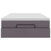 VidaXL Cadre de lit ottoman avec matelas gris 120x200 cm similicuir