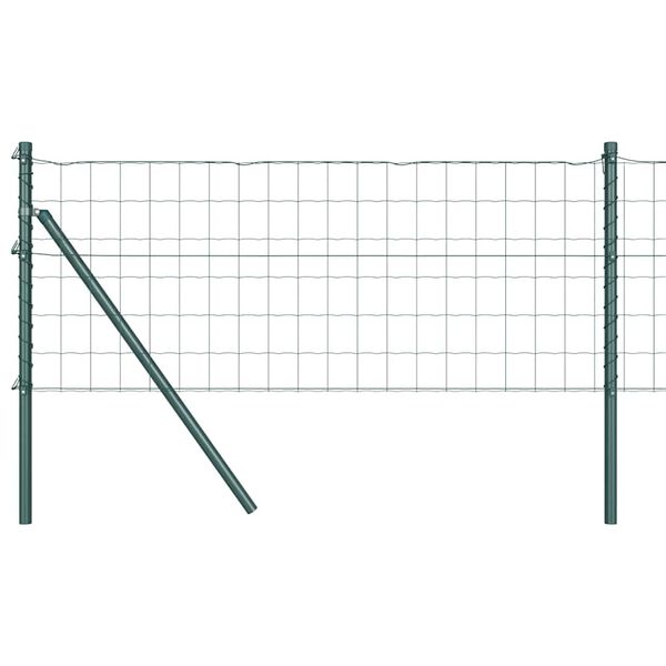 vidaXL Cl&ocirc;ture avec poteau Vert 0,6 x 25 m Acier et PVC