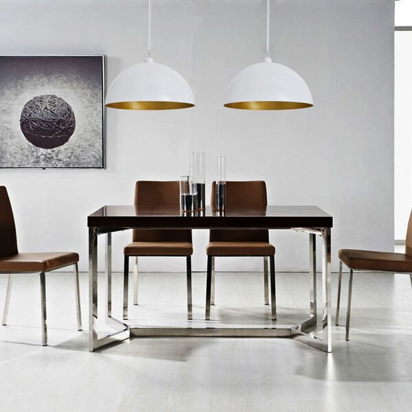 vidaXL Plafonnier 2 pcs Hauteur réglable Semi-sphérique Blanc