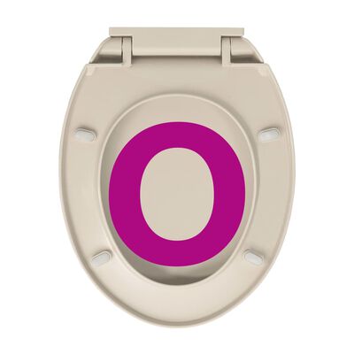 vidaXL Siège de toilette à fermeture en douceur Abricot Ovale