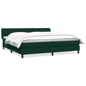 vidaXL Sommier &agrave; lattes de lit et matelas vert fonc&eacute; 180x220cm velours
