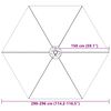 vidaXL Tissu de remplacement de parasol d'extérieur Terre cuite 300 cm
