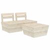 vidaXL Salon de jardin palette 3 pcs Bois d'&eacute;pic&eacute;a impr&eacute;gn&eacute;