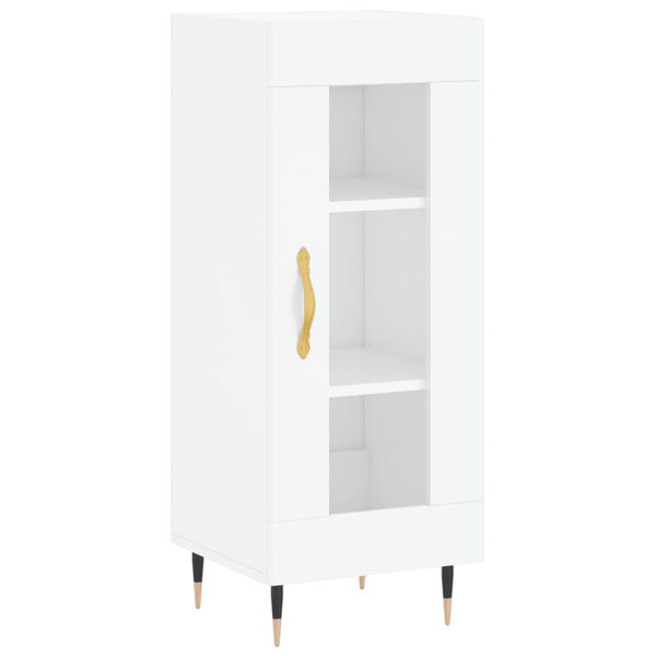 vidaXL Buffet Blanc brillant 34,5x34x90 cm Bois d'ingénierie