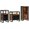 vidaXL Ensemble de mobilier de salle de bain 3 pc Multicolore et noir