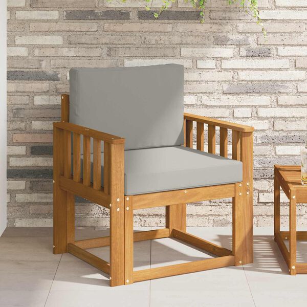 vidaXL Canap&eacute; d&rsquo;ext&eacute;rieur Bois d'acacia massif et polyester