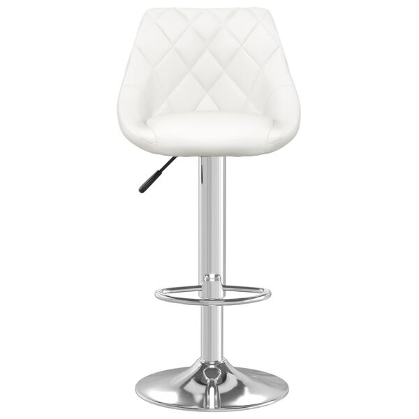 vidaXL Tabouret de bar Blanc Similicuir