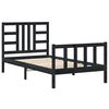 vidaXL Cadre de lit sans matelas noir 100x200 cm bois massif de pin