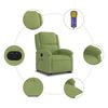 vidaXL Fauteuil inclinable de massage &eacute;lectrique vert clair velours