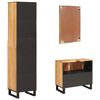 vidaXL Ensembles de salle de bain 3 pcs Naturel Bois de mangue massif