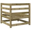 vidaXL Canap&eacute; d'angle de jardin 70x70x67 cm bois de pin impr&eacute;gn&eacute;