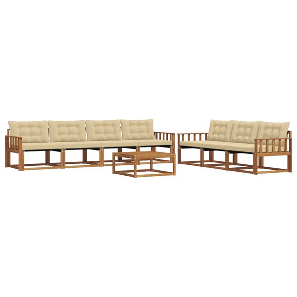 vidaXL Ensemble de canap&eacute;s d'ext&eacute;rieur 8 pcs Naturel et Beige