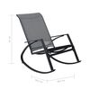 vidaXL Chaises à bascule de jardin lot de 2 Textilène Gris foncé