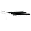 vidaXL Auvent r&eacute;tractable &eacute;lectrique Noir et Blanc 3 x 2,5 m