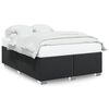 vidaXL Cadre de lit sans matelas noir format Queen en similicuir