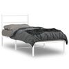 vidaXL Cadre de lit m&eacute;tal sans matelas avec t&ecirc;te de lit blanc 90x190cm