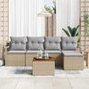 vidaXL Ensemble de canapé de jardin 6 pcs beige et gris clair