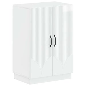 vidaXL Cabinet &agrave; chaussures HOORN 59,5 x 39,5 x 87 cm Blanc brillant