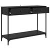 vidaXL Table console Ch&ecirc;ne noir 100 x 34,5 x 75 cm Bois d'ing&eacute;nierie
