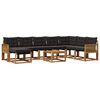 vidaXL Ensemble de canap&eacute;s d'ext&eacute;rieur 9 pcs Naturel et noir