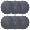 vidaXL Placemets en jute 6 pc Gris fonc&eacute; 100 % jute Tossa