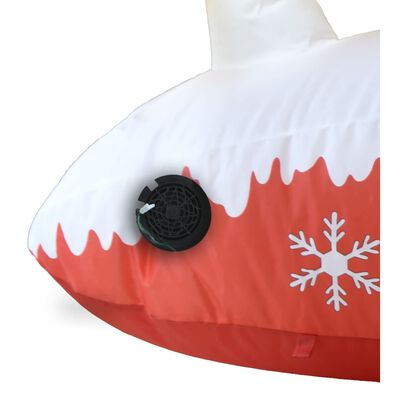 vidaXL Décoration gonflable de Père Noël et renne à LED 145 cm