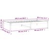 vidaXL Lit de jour sans matelas 80x200 cm bois de pin massif