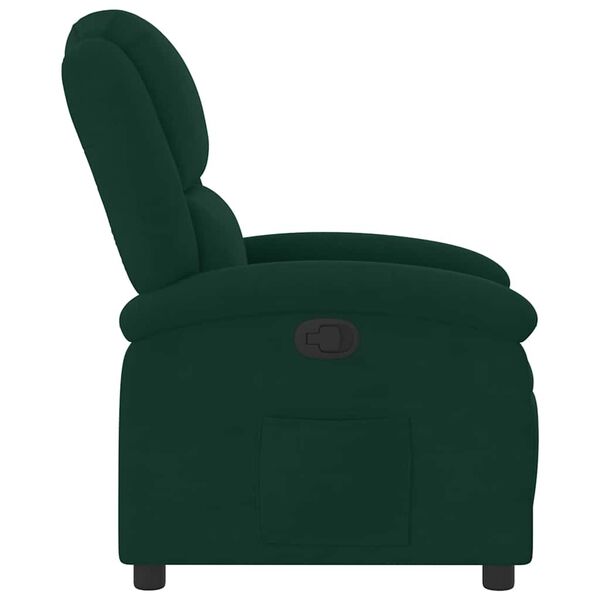 vidaXL Fauteuil inclinable vert fonc&eacute; velours
