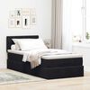 VidaXL Cadre de lit ottoman avec matelas noir 100x200cm velours