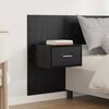 vidaXL T&ecirc;te de lit avec armoire 3 pcs Ch&ecirc;ne noir Bois d'ing&eacute;nierie